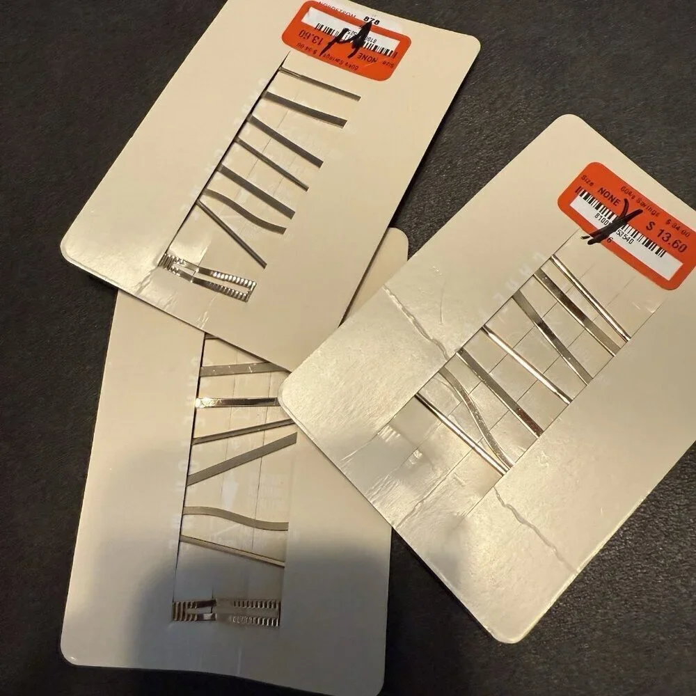 80R Women's Lot of 23 Hair Clip Metal Aesthetic Designs Minimalist Stylish NWT